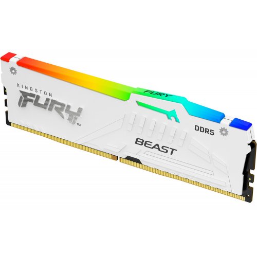 Photo RAM Kingston DDR5 16GB 5200Mhz FURY Beast RGB White (KF552C36BWEA-16)