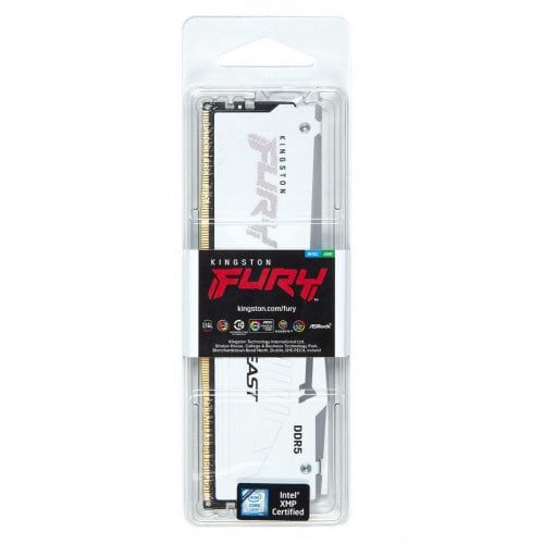 Фото ОЗП Kingston DDR5 64GB (2x32GB) 6000Mhz FURY Beast RGB White (KF560C36BWEAK2-64)