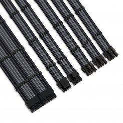 Набор кастомных кабелей питания EVOLVE Custom Extension PSU Cable Kit 0.3m (EV-EPSUMF-03BKG) Black/Gray