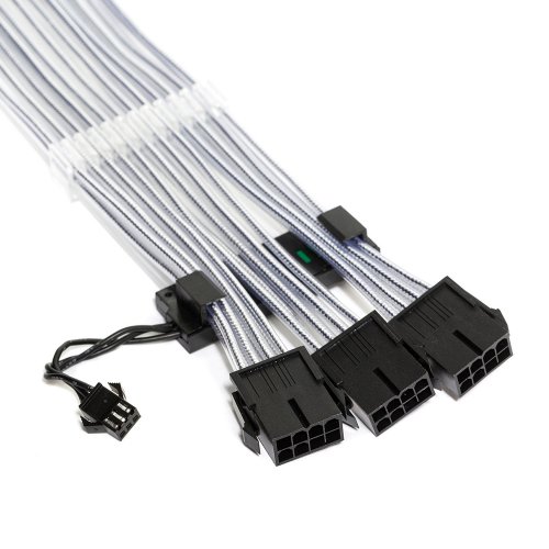 Купити Кастомні кабелі для відеокарти EVOLVE 3 x 8 pin Row Type ARGB (EV-3PCIERRGB-SL) Silver - ціна в Києві, Львові, Вінниці, Хмельницькому, Франківську, Україні | інтернет-магазин TELEMART.UA фото