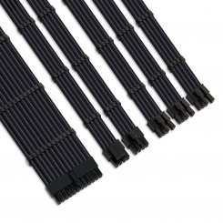 Набор кастомных кабелей питания EVOLVE Custom Extension PSU Cable Kit 0.3m (EV-EPSUMF-03BK) Black