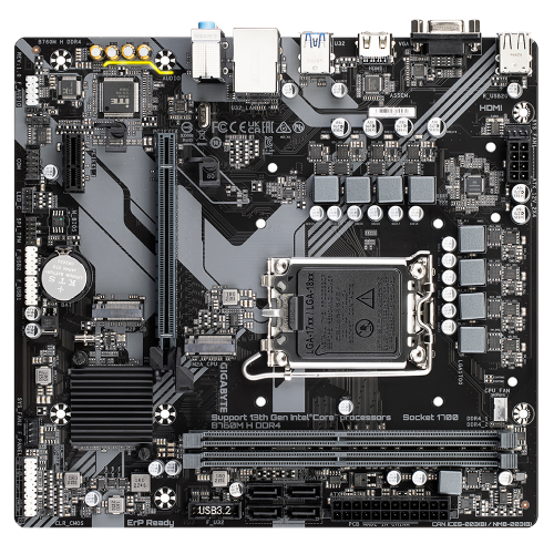 Photo Motherboard Gigabyte B760M H DDR4 (s1700, Intel B760)
