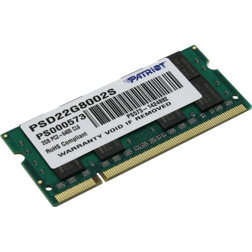 Продать ОЗУ Patriot SODIMM DDR2 2GB 800Mhz (PSD22G8002S) по Trade-In интернет-магазине Телемарт - Киев, Днепр, Украина фото