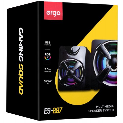 Акустична система Ergo ES-287 Black купити в Україні: Київ, Львів, Хмельницький, Тернопіль, Івано-Франківськ | Низька ціна, відгуки, характеристики від TELEMART фото