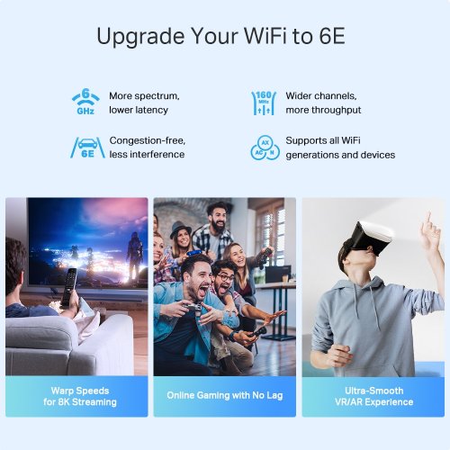 Купить Wi-Fi роутер TP-LINK Deco XE75 Pro Mesh Wi-Fi System (1-pack) - цена в Харькове, Киеве, Днепре, Одессе
в интернет-магазине Telemart фото