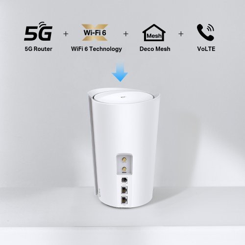 Купити Wi-Fi роутер TP-LINK Deco X80-5G Whole Home Mesh Wi-Fi Gateway (1-pack) - ціна в Києві, Львові, Вінниці, Хмельницькому, Франківську, Україні | інтернет-магазин TELEMART.UA фото