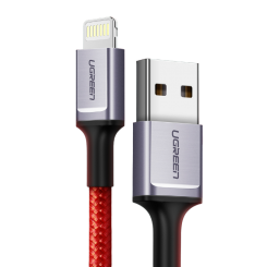 Кабель Ugreen US293 USB to Lightning 2.4A 1m (80635) Red