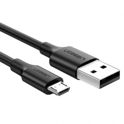 Кабель Ugreen US289 USB 2.0 to microUSB 2.4A 1.5m (60137) Black