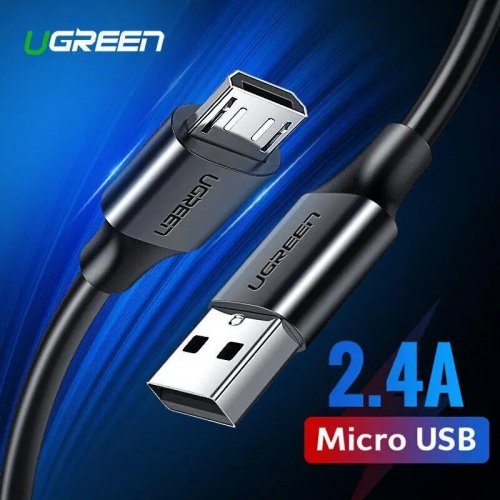 Кабель Ugreen US289 USB 2.0 to microUSB 2.4A 1.5m (60137) Black купить в Украине | Telemart фото