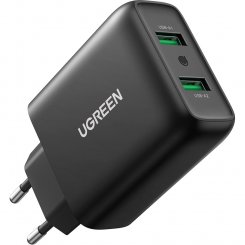 Мережевий зарядний пристрій Ugreen CD161 2 x USB 3A 36W (10216) Black