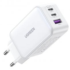 Мережевий зарядний пристрій Ugreen CD244 USB + 2 x USB Type-C 65W (15334) White