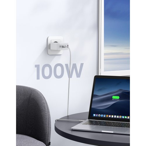 Купити Мережевий зарядний пристрій Ugreen CD226 USB + 3 x USB Type-C 100W (15337) White - ціна в Києві, Львові, Вінниці, Хмельницькому, Франківську, Україні | інтернет-магазин TELEMART.UA фото