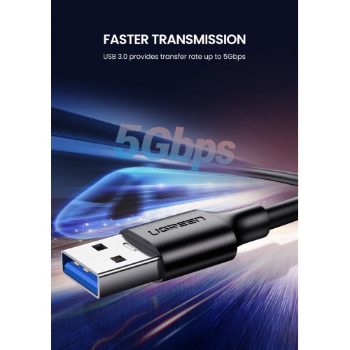 Кабель Ugreen US199 USB to Lightning 2.4A 1.5m (60162) Silver купити в Україні | Telemart фото
