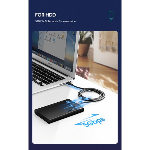 Кабель Ugreen US199 USB to Lightning 2.4A 1.5m (60162) Silver купити в Україні | Telemart фото