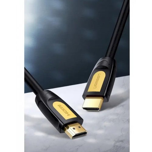 Купити Кабель Ugreen HD101 HDMI to HDMI 2.0 4K 3D 1.5m (10128) Black/Yellow - ціна в Києві, Львові, Вінниці, Хмельницькому, Франківську, Україні | інтернет-магазин TELEMART.UA фото