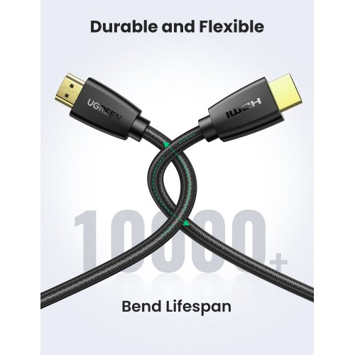 Купити Кабель Ugreen HD118 HDMI to HDMI 2.0 4K 1m (40408) Black - ціна в Києві, Львові, Вінниці, Хмельницькому, Франківську, Україні | інтернет-магазин TELEMART.UA фото