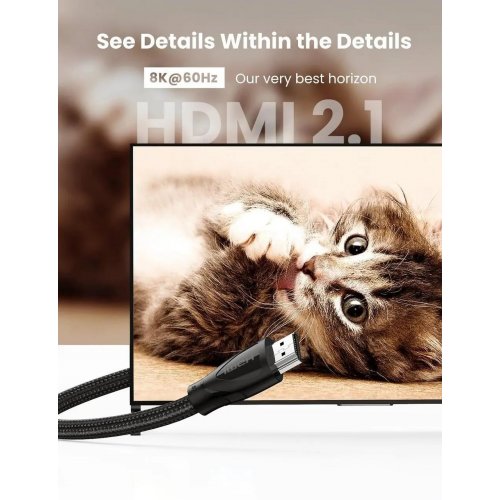 Купить Кабель Ugreen HD140 HDMI to HDMI 2.1 8K 3D 1.5m (80402) Black - цена в Харькове, Киеве, Днепре, Одессе
в интернет-магазине Telemart фото