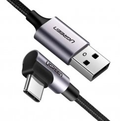 Кабель Ugreen US284 USB to USB Type-C 3A 90° Angeled 1m (50941) Black