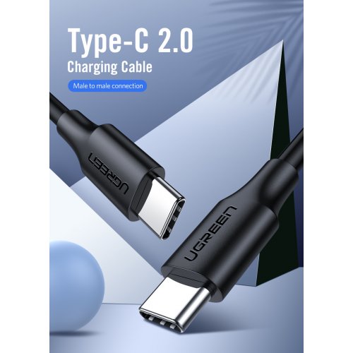 Купить Кабель Ugreen US286 USB 2.0 Type-C to USB Type-C 3.0A (60W) 0.5m (50996) Black - цена в Харькове, Киеве, Днепре, Одессе
в интернет-магазине Telemart фото