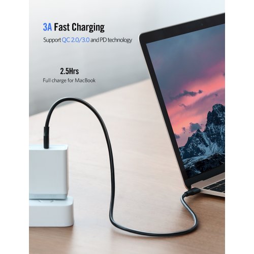 Купить Кабель Ugreen US286 USB 2.0 Type-C to USB Type-C 3.0A (60W) 0.5m (50996) Black - цена в Харькове, Киеве, Днепре, Одессе
в интернет-магазине Telemart фото