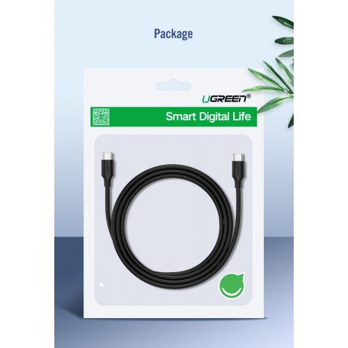 Купить Кабель Ugreen US286 USB 2.0 Type-C to USB Type-C 3.0A (60W) 0.5m (50996) Black - цена в Харькове, Киеве, Днепре, Одессе
в интернет-магазине Telemart фото