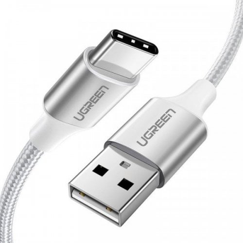 Купити Кабель Ugreen US288 USB 2.0 to USB Type-C 3.0A (18W) 3m (60409) Silver - ціна в Києві, Львові, Вінниці, Хмельницькому, Франківську, Україні | інтернет-магазин TELEMART.UA фото