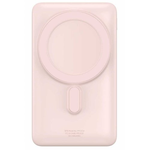 Купить Powerbank Baseus Magnetic Bracket Wireless 10000mAh 20W with cable Type-C (PPCX000004) Pink - цена в Харькове, Киеве, Днепре, Одессе
в интернет-магазине Telemart фото