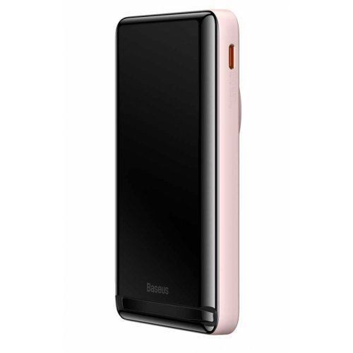 Купить Powerbank Baseus Magnetic Bracket Wireless 10000mAh 20W with cable Type-C (PPCX000004) Pink - цена в Харькове, Киеве, Днепре, Одессе
в интернет-магазине Telemart фото