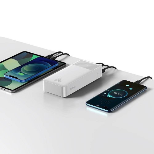 Powerbank Baseus Bipow Digital Display 30000mAh 20W (PPDML-N02) White купити в Україні | Telemart фото