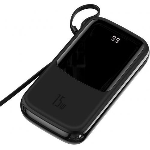 Powerbank Baseus Qpow Digital Display 20000mAh 15W with IP Cable (PPQD-F01) Black купить в Украине | Telemart фото