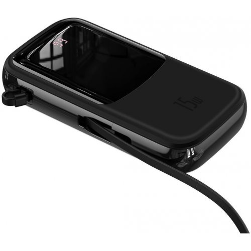 Powerbank Baseus Qpow Digital Display 20000mAh 15W with IP Cable (PPQD-F01) Black купить в Украине | Telemart фото