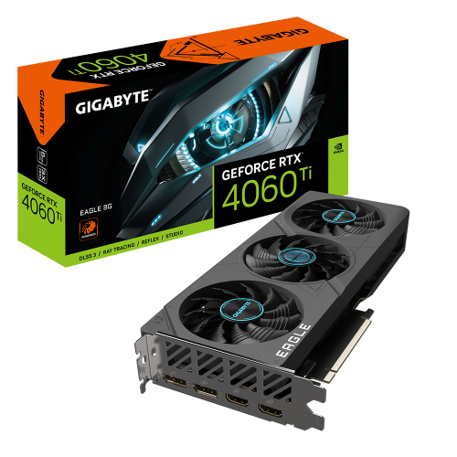 Купить Видеокарта Gigabyte GeForce RTX 4060 Ti Eagle 8192MB (GV-N406TEAGLE-8GD) с проверкой совместимости: обзор, характеристики, цена в Киеве, Днепре, Одессе, Харькове, Украине | интернет-магазин TELEMART.UA фото