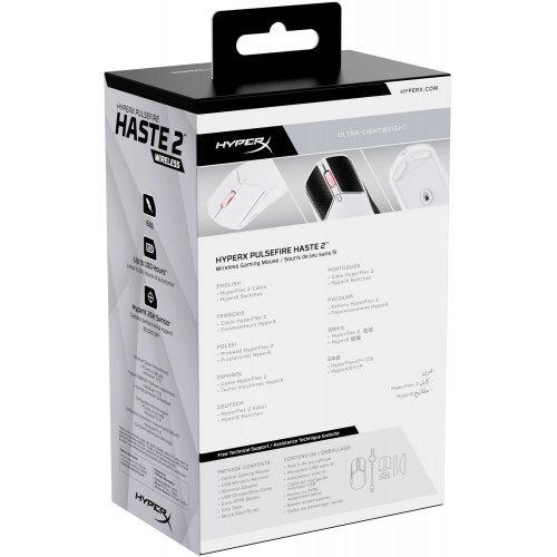 Photo Mouse HyperX Pulsefire Haste 2 Wireless (6N0A9AA) White