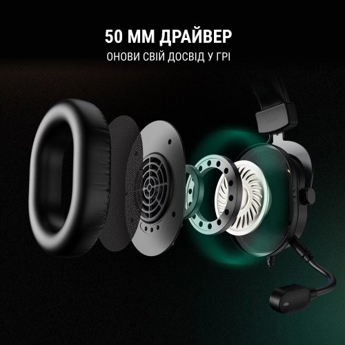 Купить Наушники Fifine H6 RGB Black - цена в Харькове, Киеве, Днепре, Одессе
в интернет-магазине Telemart фото