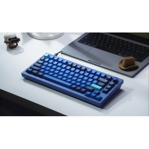 Клавіатура Keychron Q1 84 Key QMK RGB Gateron Phantom Yellow Hot-Swap Knob (Q1O4) Navy Blue купити в Україні: Київ, Львів, Хмельницький, Тернопіль, Івано-Франківськ | Низька ціна, відгуки, характеристики від TELEMART фото