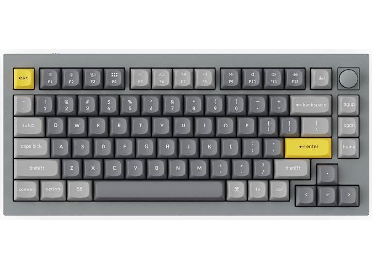 Клавиатура Keychron Q1 84 Key QMK RGB Gateron Phantom Yellow Hot-Swap ...