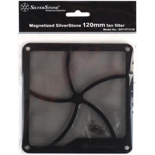 Пиловий магнітний фільтр для вентилятора Silverstone FF122 (SST-FF122B) Black купити в Україні: Київ, Львів, Хмельницький, Тернопіль, Івано-Франківськ | Низька ціна, відгуки, характеристики від TELEMART фото