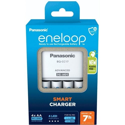 Купити Зарядний пристрій Panasonic Advanced Charger + Eneloop AA 2000 mAh NI-MH 4BP (K-KJ17MCD40E) - ціна в Києві, Львові, Вінниці, Хмельницькому, Франківську, Україні | інтернет-магазин TELEMART.UA фото