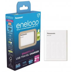 Зарядний пристрій Panasonic USB in/out з функцією Power Bank + 4AA 2000 mAh (K-KJ87MCD40USB)