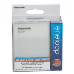 Зарядний пристрій Panasonic USB in/out з функцією Power Bank для AA/AAA (BQ-CC87USB)