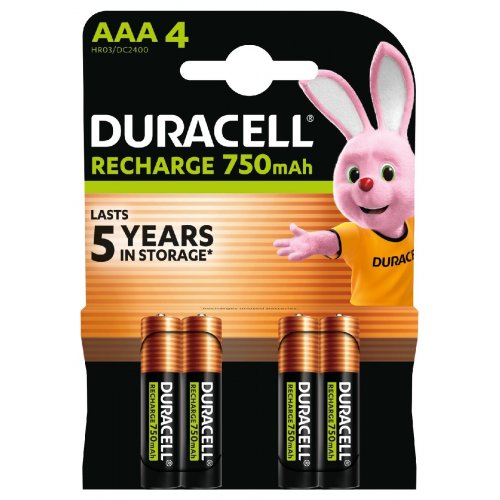 Аккумуляторная батарейка Duracell AAA HR03 750mAh 4 шт. (5007331) купить в Украине | Telemart фото