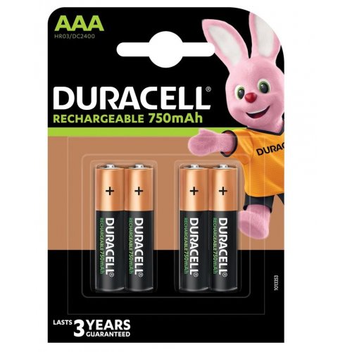 Купить Аккумулятор Duracell AAA HR03 750mAh 4 шт. (5007331) - цена в Харькове, Киеве, Днепре, Одессе
в интернет-магазине Telemart фото