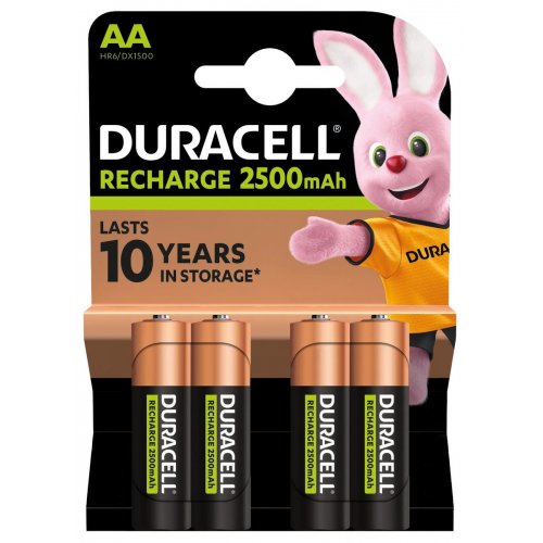 Купити Акумулятор Duracell AA HR6 2500mAh 4 шт. (5007308) - ціна в Києві, Львові, Вінниці, Хмельницькому, Франківську, Україні | інтернет-магазин TELEMART.UA фото