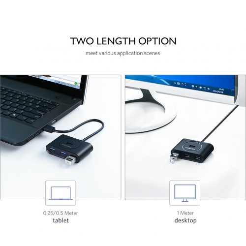 Купить USB-хаб Ugreen CR113 USB 3.0 to 4 x USB 0.5m (20290) Black - цена в Харькове, Киеве, Днепре, Одессе
в интернет-магазине Telemart фото