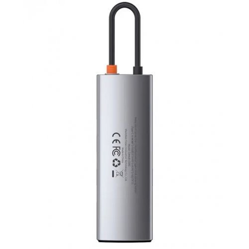 Купить USB-хаб Baseus Metal Gleam Series USB Type-C 8 in 1 (CAHUB-CV0G) Gray - цена в Харькове, Киеве, Днепре, Одессе
в интернет-магазине Telemart фото
