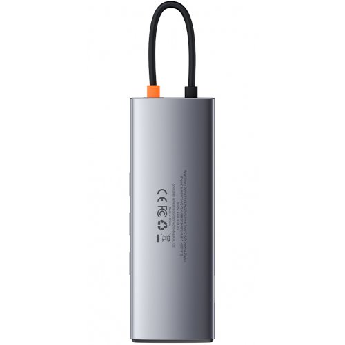 Купити USB-хаб Baseus Metal Gleam Series USB Type-C 9 in 1 (CAHUB-CU0G) Gray - ціна в Києві, Львові, Вінниці, Хмельницькому, Франківську, Україні | інтернет-магазин TELEMART.UA фото