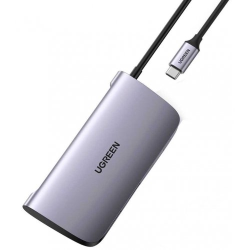 Купити USB-хаб Ugreen CM212 USB Type-C 7 in 1 (50852) Grey - ціна в Києві, Львові, Вінниці, Хмельницькому, Франківську, Україні | інтернет-магазин TELEMART.UA фото