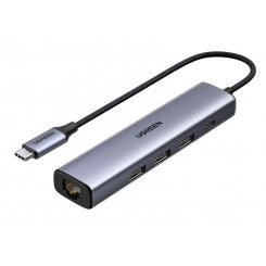 USB-хаб Ugreen CM475 USB Type-C 5 in 1 (20932) Grey