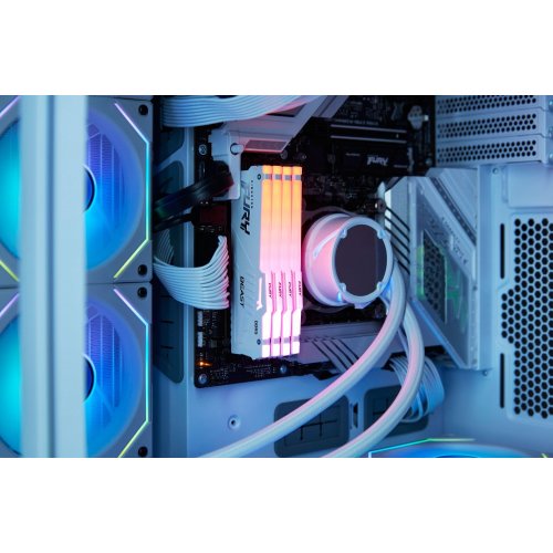 Купить ОЗУ Kingston DDR5 16GB 5600Mhz FURY Beast RGB White (KF556C40BWA-16) с проверкой совместимости: обзор, характеристики, цена в Киеве, Днепре, Одессе, Харькове, Украине | интернет-магазин TELEMART.UA фото