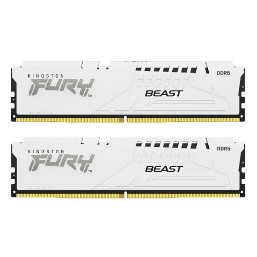 Купить ОЗУ Kingston DDR5 32GB (2x16GB) 5200Mhz FURY Beast White (KF552C40BWK2-32) с проверкой совместимости: обзор, характеристики, цена в Киеве, Днепре, Одессе, Харькове, Украине | интернет-магазин TELEMART.UA фото